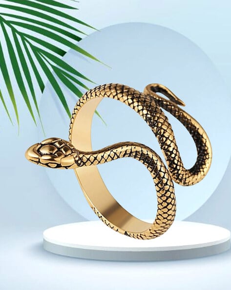 Cartier 18K Gold and Emerald Snake Ring