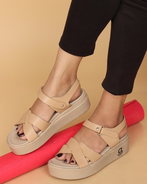 Cross strap 2025 sandals womens