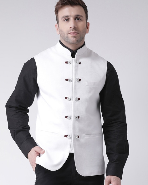 Hangup Solid Regular Fit  Nehru jacket