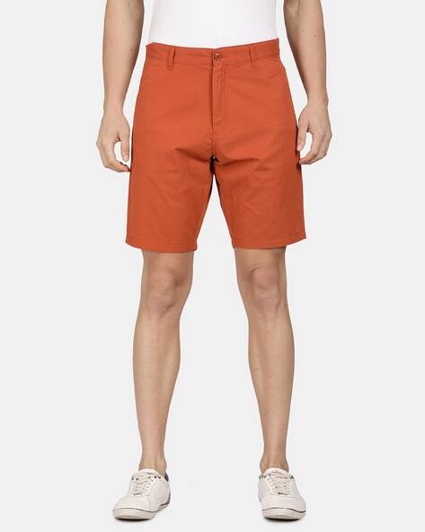 Flat-Front Chino Shorts with Insert Pockets