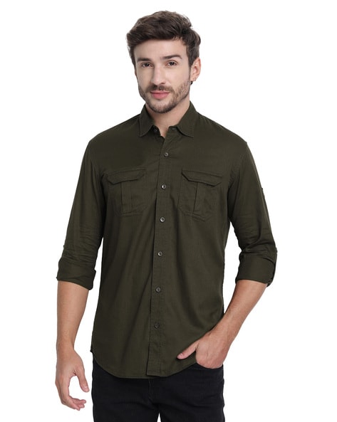 Buy Dark Green Shirts for Men by Arrow Newyork Online | Ajio.com