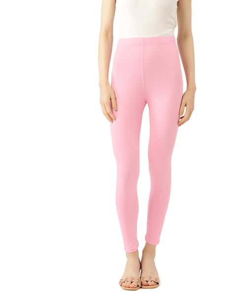 Girls Soft 100% Cotton Capri Leggings | Pink - City Threads USA-sonthuy.vn
