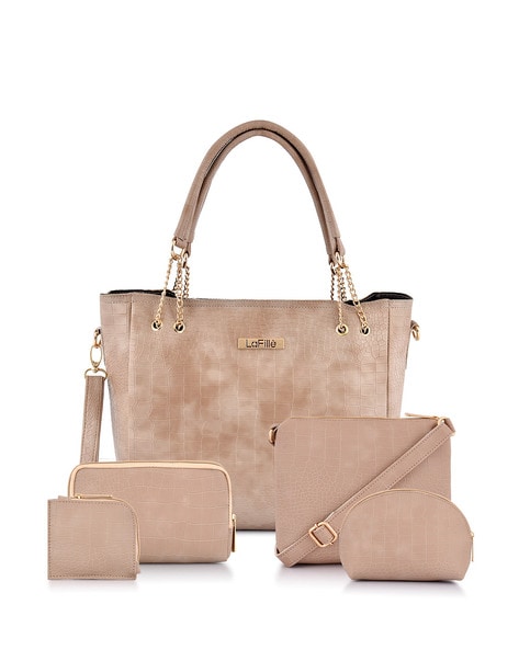 Buy LV Women Black Hand-held Bag Beige Online @ Best Price in India