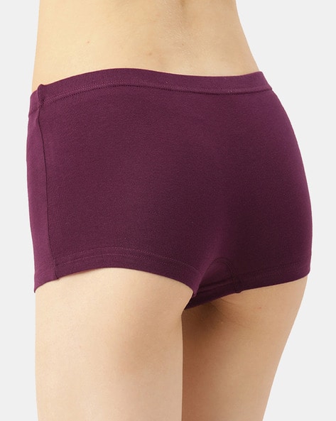 Buy Bleeding Heart High Rise Full Coverage Boyshort (Pack of 2) - Assorted  at Rs.377 online