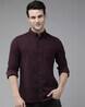 THE BEAR HOUSE Men Textured Slim Fit Shirt with Patch Pocket