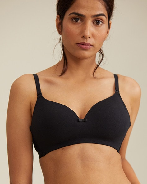Buy Nykd by Nykaa Breathe Cotton Padded Wired T-Shirt Bra 3/4th Coverage -  Pink NYB001 online