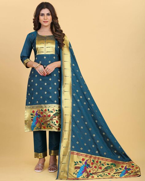 3-Piece Unstitched Dress Material Price in India