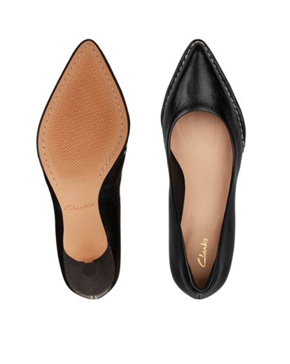 Clarks pointed hotsell toe flats