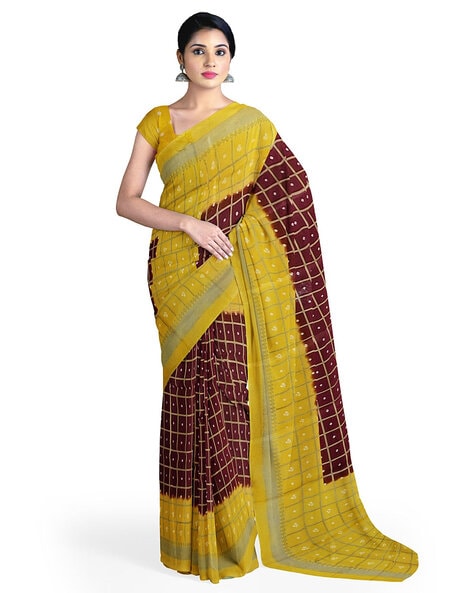 Shop Woven Yellow Saree Online : 238608 -