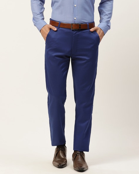 Buy Navy Blue Trousers & Pants for Men by JOHN PLAYERS Online | Ajio.com