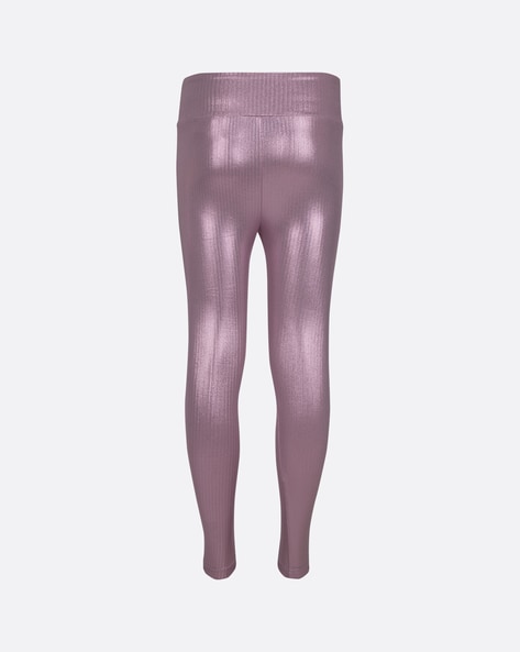 Berry Pink Glossy Leggings - One in Melon Closet PVT LTD