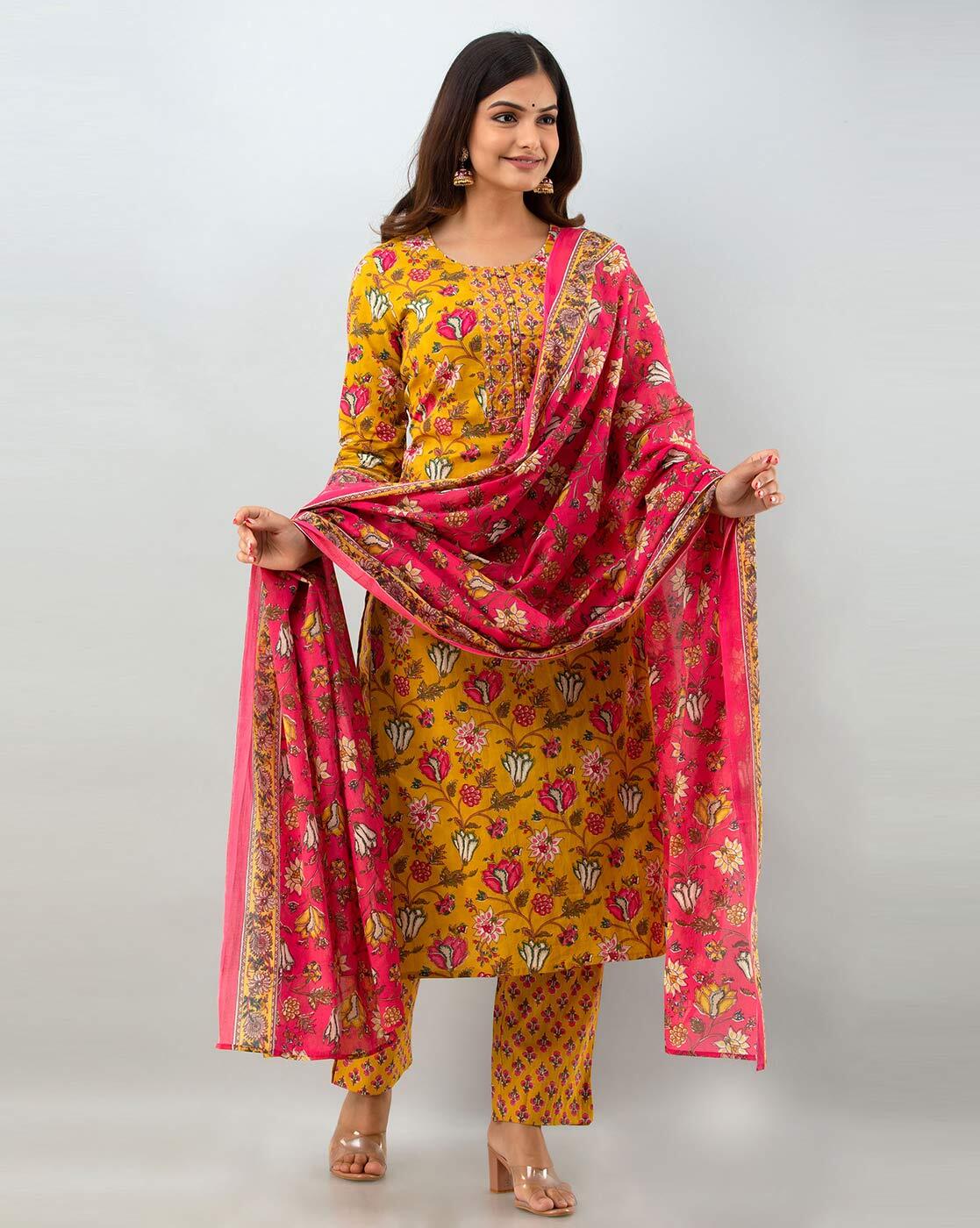Gulmohar Jaipur Women Kurta Pant Dupatta Set - Buy Gulmohar Jaipur Women  Kurta Pant Dupatta Set Online at Best Prices in India | Flipkart.com