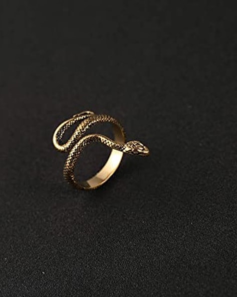 Snake Statement Spiral Ring in Gold | Uncommon James