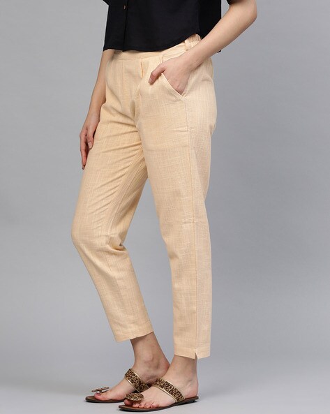 Buy Vednash Enterprises Women Stylish Stretchable Jeggings Trouser Pencil  Kurti Pants for Girls and Ladies Beige Online In India At Discounted Prices