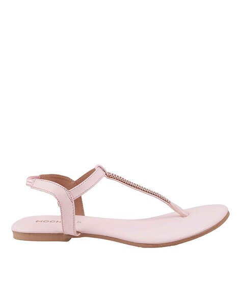 Buy Pink Flat Sandals for Women by Mochi Online