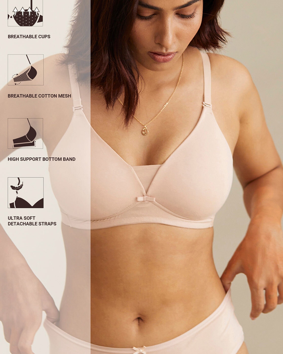 Nude Self Design Non Wired Padded Sheer Bra 6390700.htm - Buy Nude Self  Design Non Wired Padded Sheer Bra 6390700.htm online in India