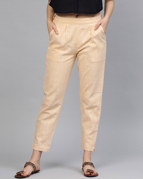 Buy Jaipur Kurti Women Green  Golden Yoke Design Handloom Kurta with  Trousers  Dupatta Online at Best Price  Distacart