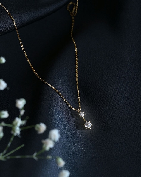 Diamond Solitaire Bezel Set Necklace – Anneaux