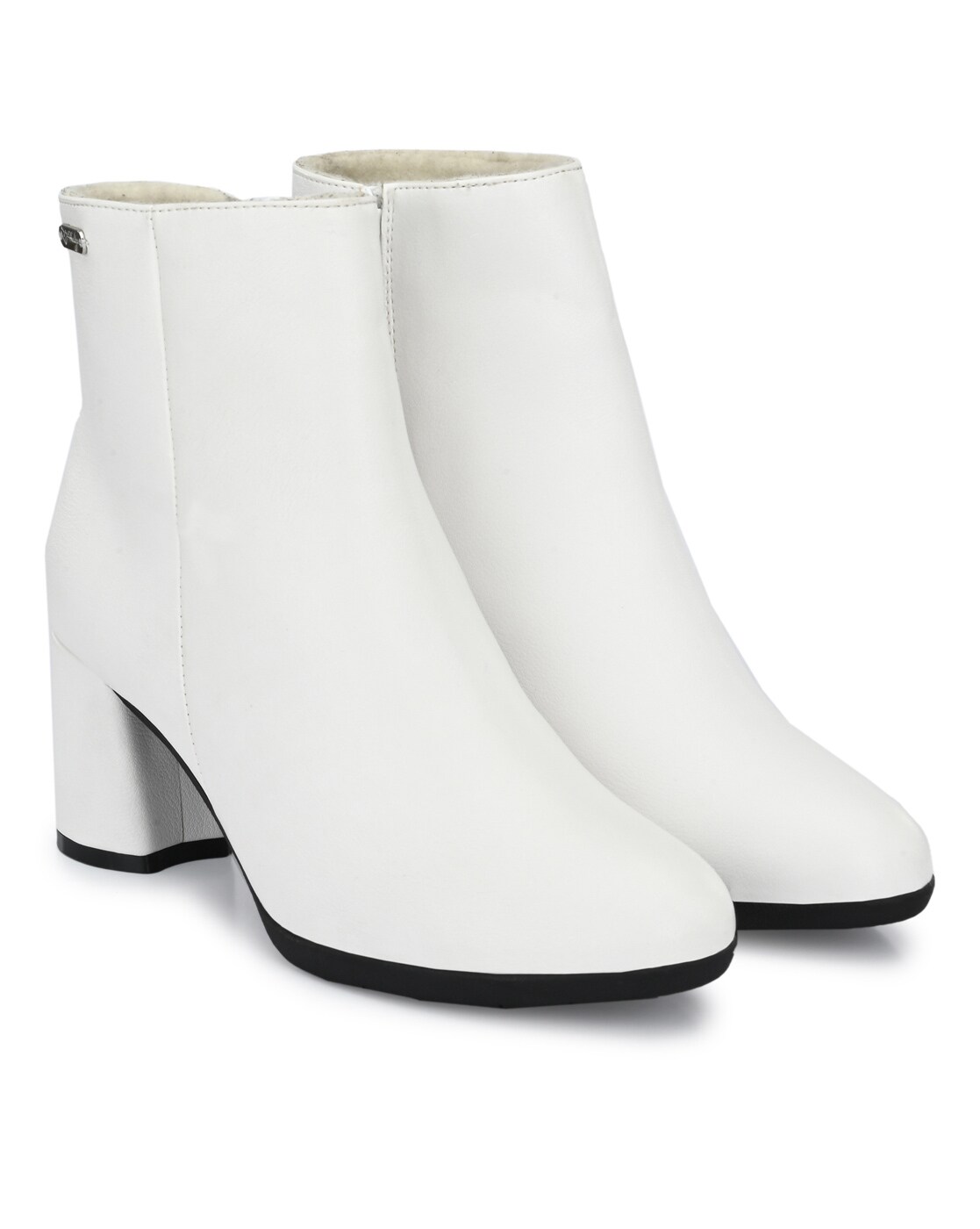 Square Toe Boots - Ankle Boots - Platform Boots - White Boots - Lulus