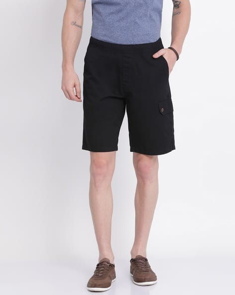 Buy Black Shorts 3/4ths for Men by T-Base Online