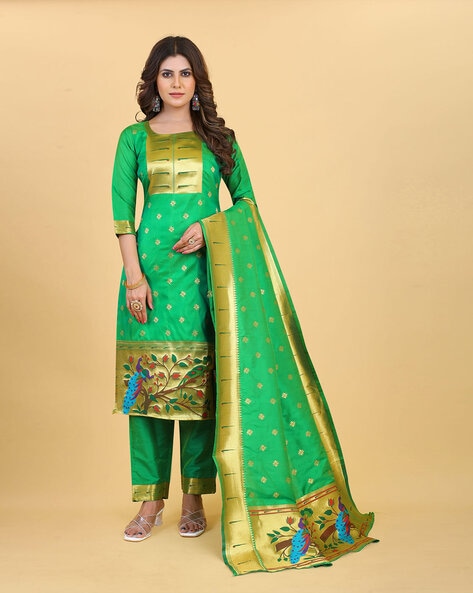 3-Piece Unstitched Dress Material Price in India