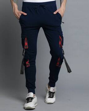 Buy Navy Blue Track Pants for Men by MANIAC Online | Ajio.com