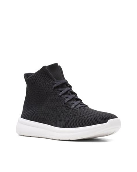 Clarks Knitted Ankle-Length Lace-Up Boots