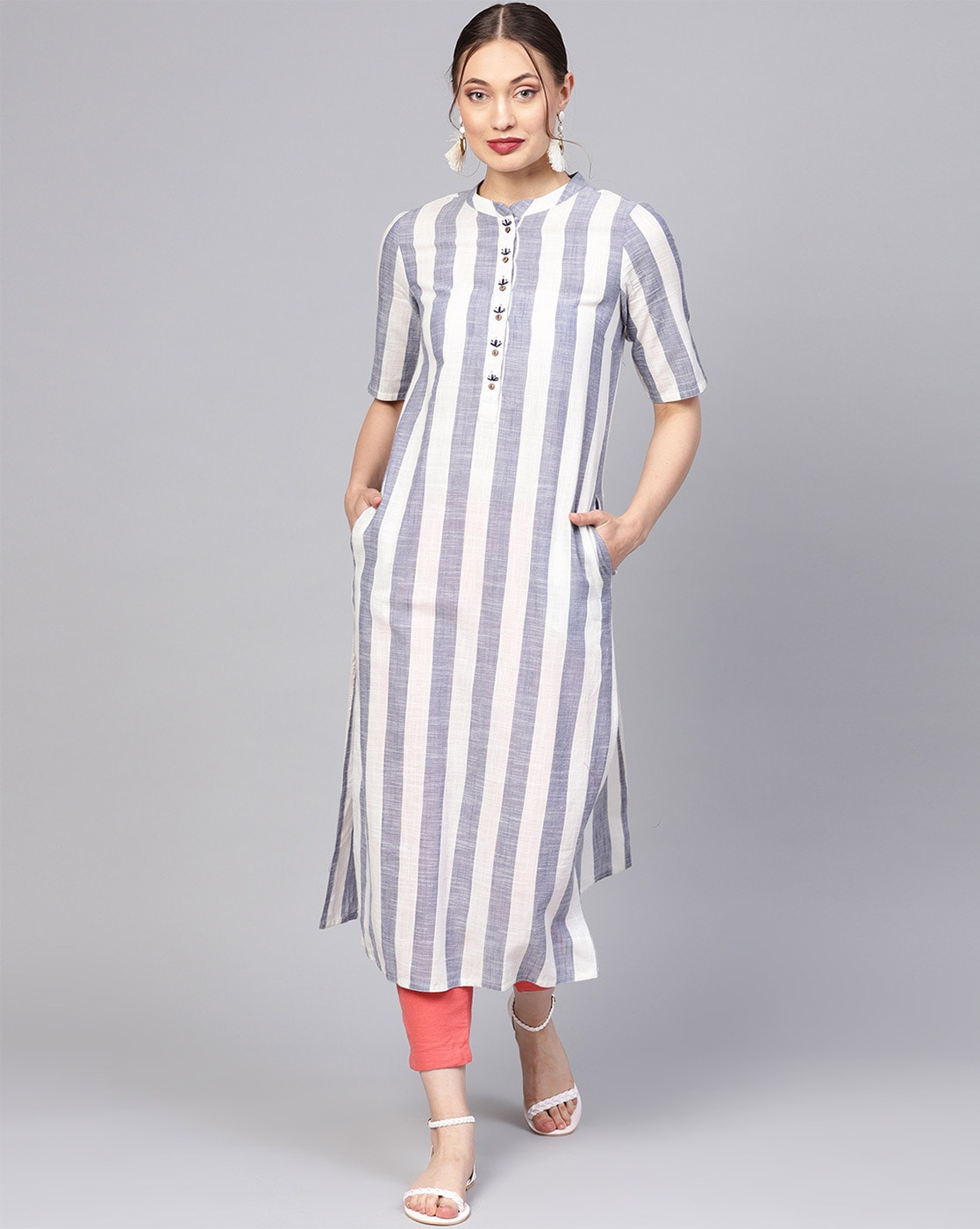 100 Miles Kite Fancy Designer Straight Kurtis Pure Cotton