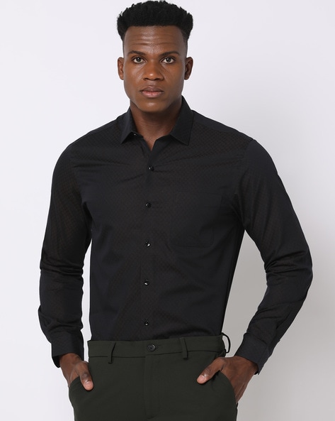 Men Cotton Slim Fit Shirt