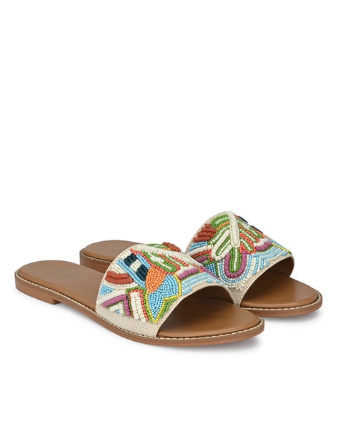 Zebba Embellished Slip-on Sandals