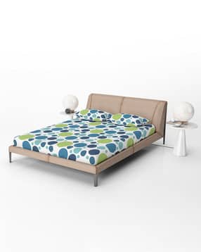 divine casa Printed Elasticated Double Bedsheet with Pillow Covers-picture-52