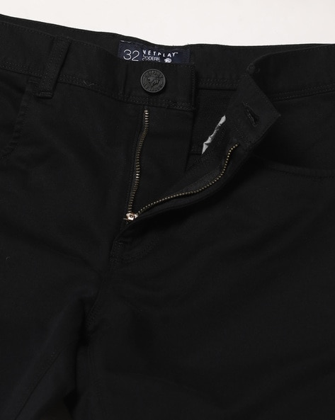 Buy Black Trousers & Pants for Men by NETPLAY Online