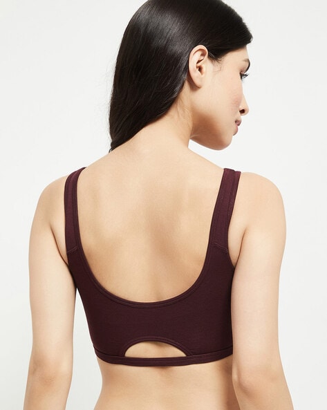 Solid Full Coverage Non-Padded Sports Bra