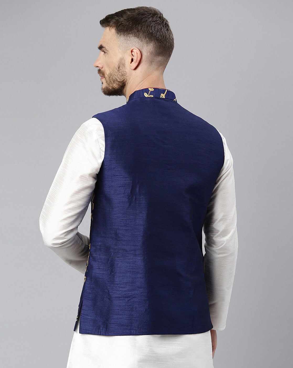 Buy Red Blue Men Nehru Jacket Wool for Best Price, Reviews, Free Shipping