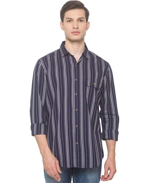SNX Striped Printed  Fit Shirt