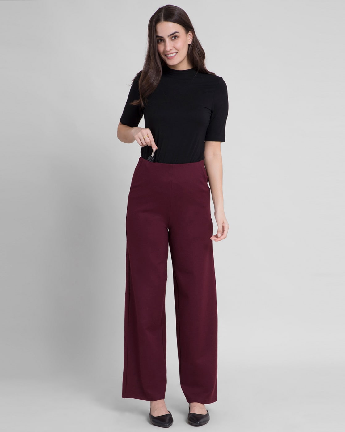 Buy FABRANGE Women Maroon Regular fit Cullotes Online at Low Prices in  India 