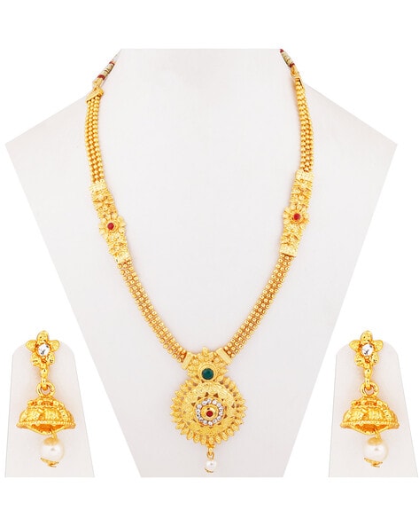 Bela - 22K Gold Plated Long Chain | Gulaal Ethnic Indian Designer Jewels |  Buy Necklace Online | Pan India and Global Delivery – Gulaal Jewels