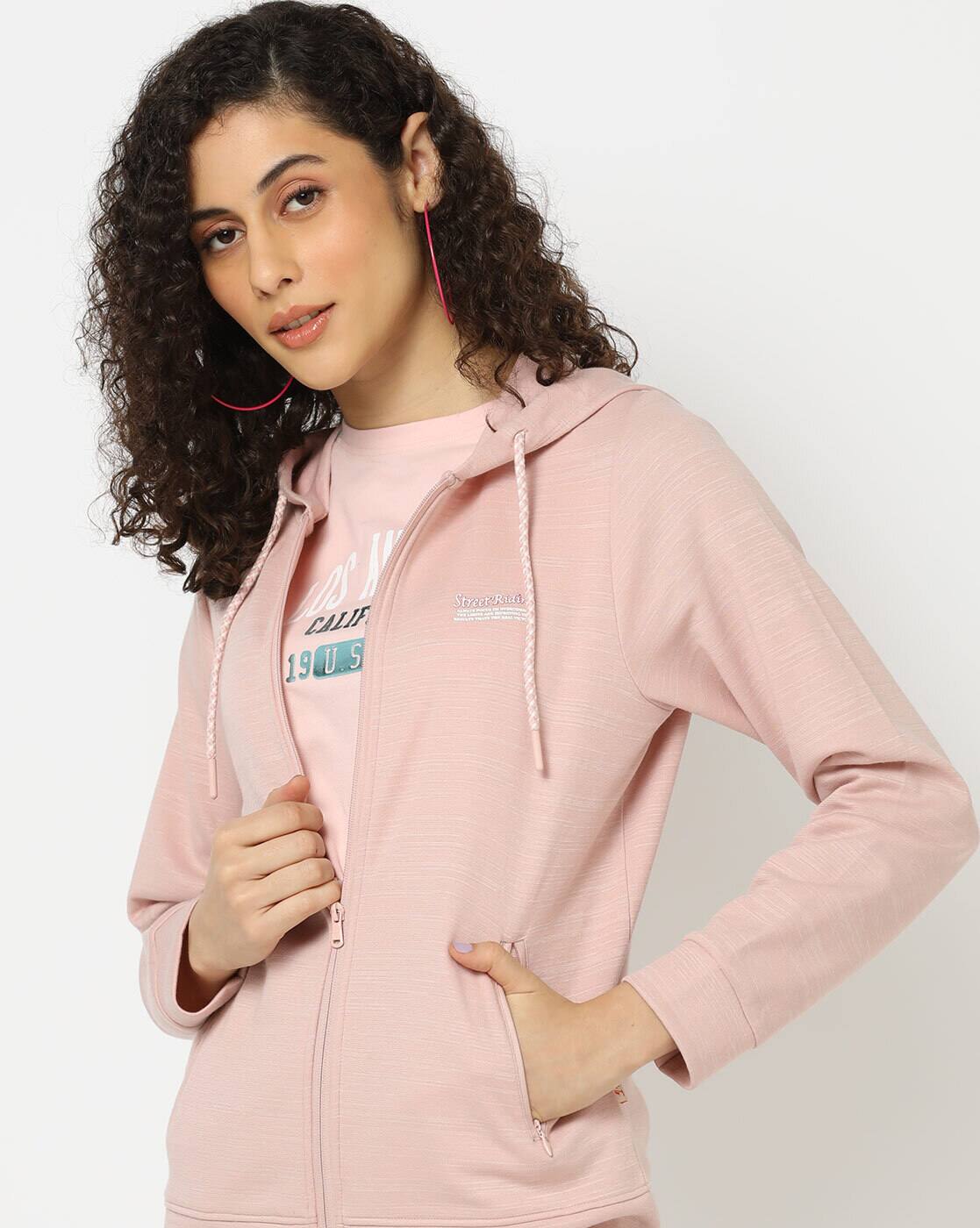 Buy Pink Sweatshirt u0026 Hoodies for Women by Teamspirit Online | Ajio.com