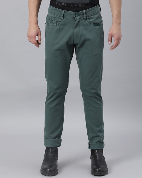 Buy RARE RABBIT Men Cotton Slim Fit Trousers - Trousers for Men 21602722 |  Myntra