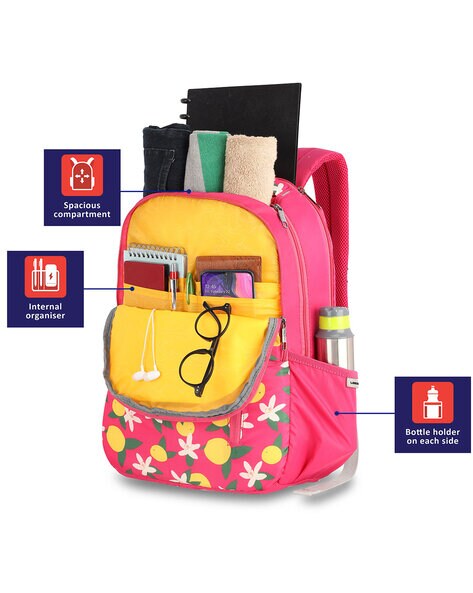 Girls backpack with bottle clearance holder