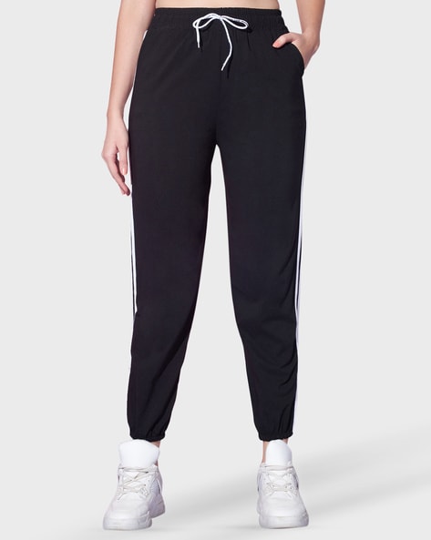 Joggers with Contrast Striped Taping