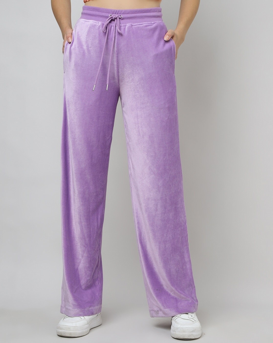 Purple velvet joggers new arrivals