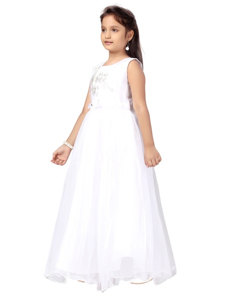 Buy Frocks & Dresses Casual Wear Organic Cotton Girls Jabla / Dress - White  Clothing for Girl Jollee