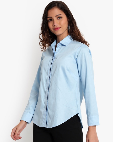 Sky Blue Shirt Women - Buy Sky Blue Shirt Women online in India