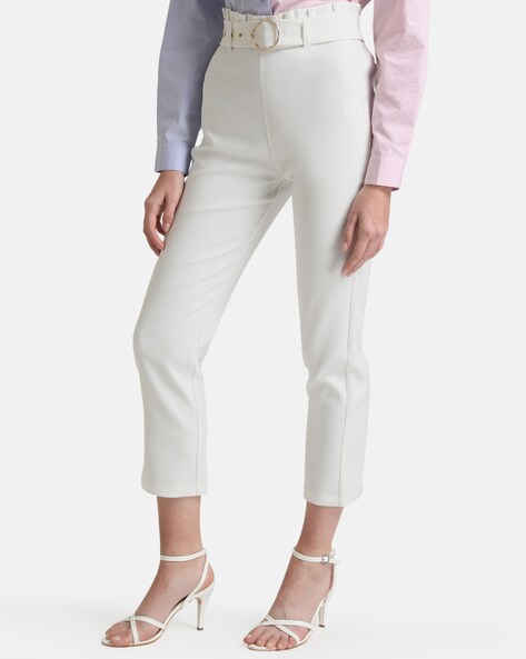 Buy White Trousers  Pants for Women by Kazo Online  Ajiocom