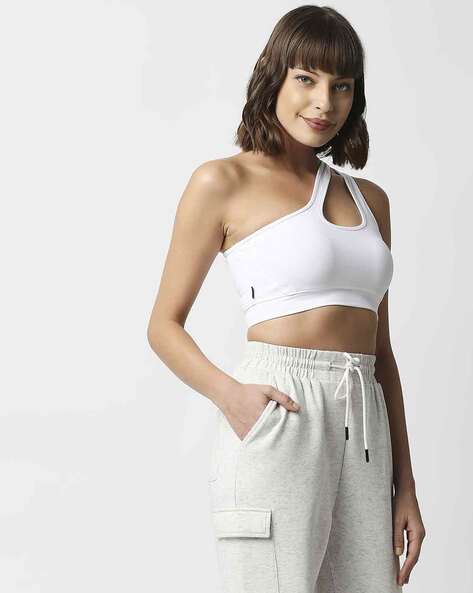 Nike one discount shoulder crop top