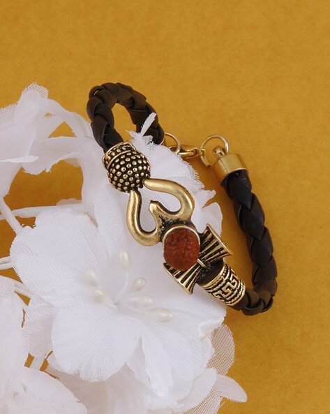 Rose Gold Aum With Diamond Traditional Rudraksha Bracelet For Men - Style  C564 at Rs 1200.00 | Rajkot| ID: 2851697391430