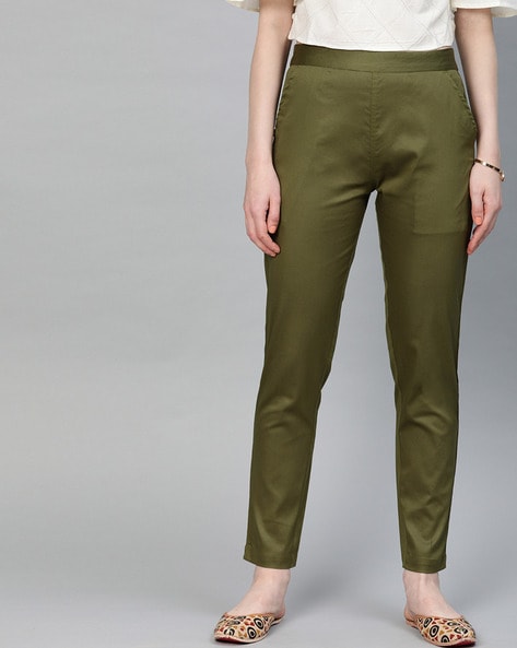 Army Olive Stretch Pants