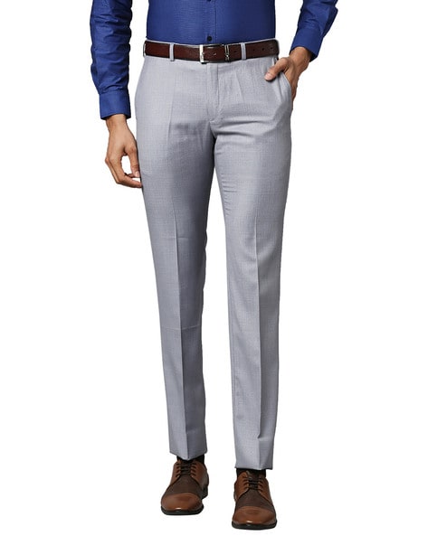 Buy Raymond Men Grey Checkered Polyester Blend FlatFront Pants Online at  Best Prices in India  JioMart