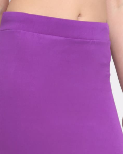 Trendmalls pale purple lycra spandex saree shapewear petticoat for  women,sari silhouette, skirts for women, saree shaper